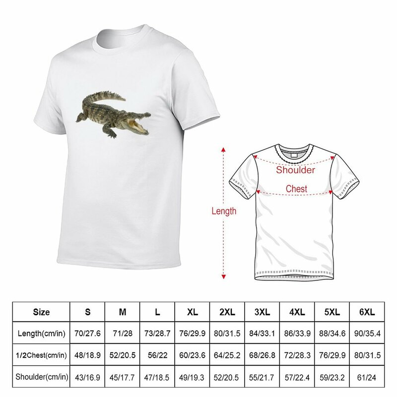 Autocollant d'alligator américain pour hommes, t-shirt crocodile, vêtements esthétiques, t-shirts hiphélicoptère