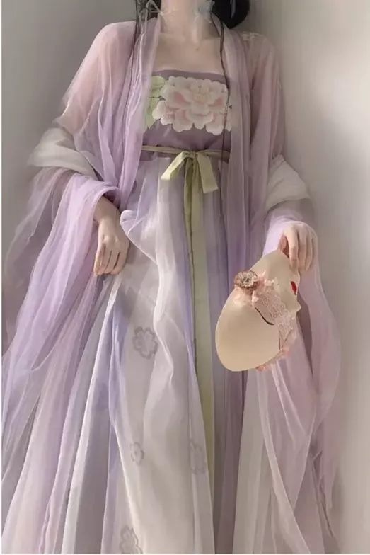 2023 китайский женский Традиционный набор ханьфу в старинном стиле, Женский костюм для косплея, Летний Новый костюм ханьфу с большим рукавом, свободный костюм 2XL