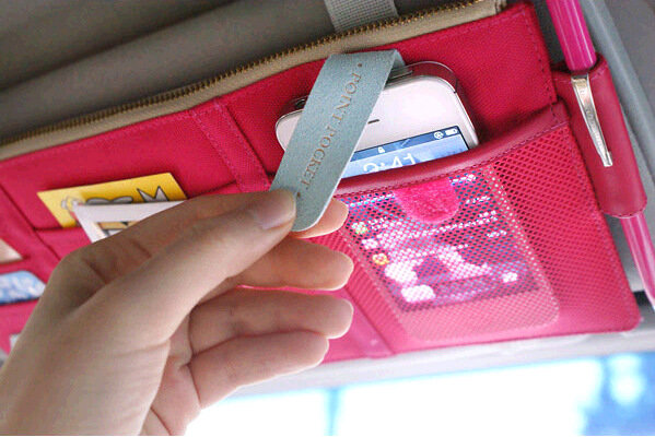 Car Sun Visor Receive Bag Car Boot Organiser Storage Bag Box Multi-Use Tools Organizer for Fuel Card Mobile Phone Car Decor