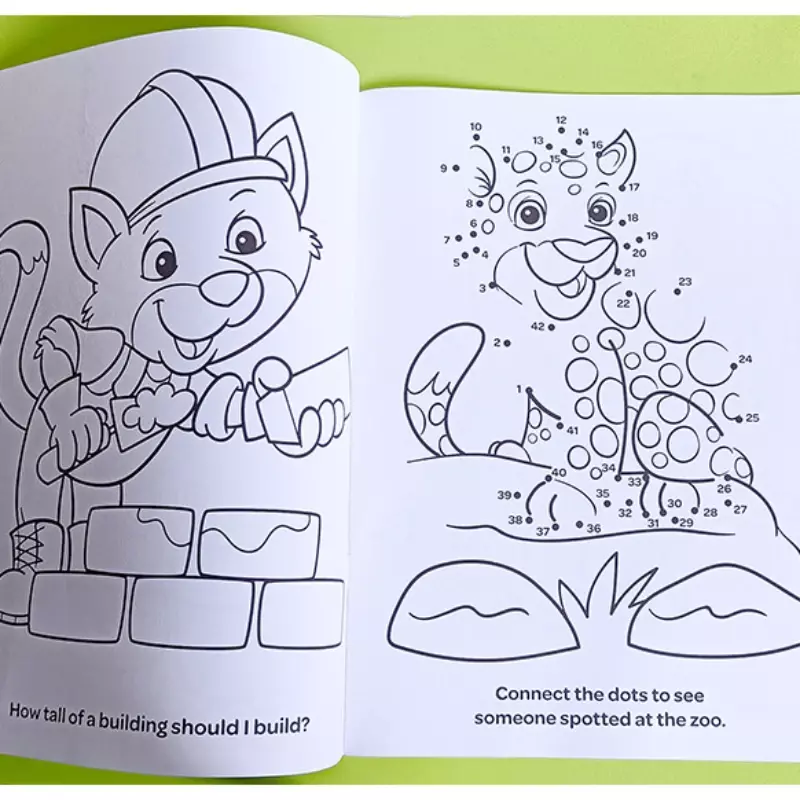Färbung Aktivität Buch Cartoon Färbung für Kinder Erleuchtung, Puzzle, Graffiti Malerei, einfache Striche Mal bücher