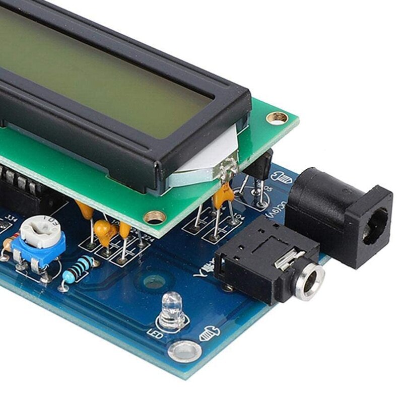 เครื่องอ่านรหัสมอร์สตัวถอดรหัส CW โมดูลตัวแปลรหัสมอร์สจอแสดงผล LCD วิทยุโทรเลขเครื่องถอดรหัส DC12V