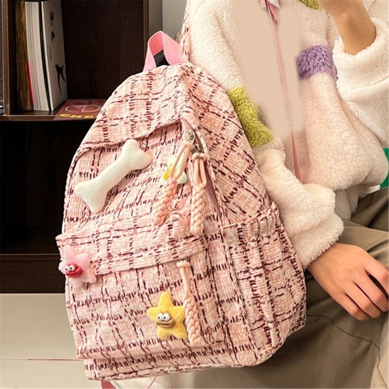 Рюкзак с двойным ремнем, сумка через плечо, легкие сумки для книг для девочек-студентов, универсальный рюкзак, школьные сумки