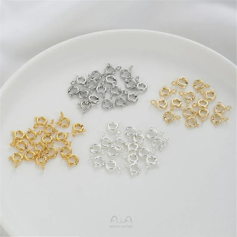 Closed Spring Buckle High Quality 14K Gold Package Q-Buckle DIY Bracelet Necklace Connection Closing Buckle Jewelry Accessories