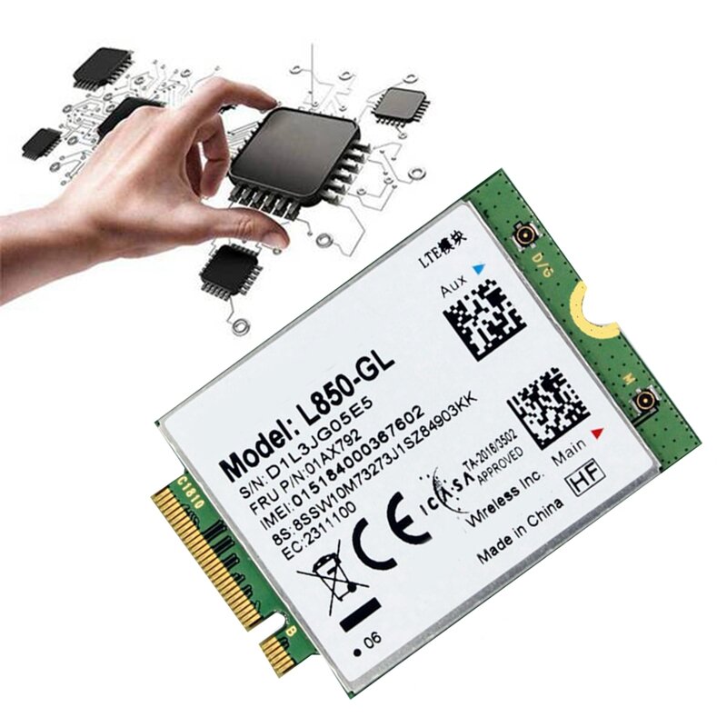 L850 GL Wifi Card+2Xantenna Accessories 01AX792 NGFF M.2 Module For Lenovo Thinkpad T580 X280 L580 T480S T480 P52S