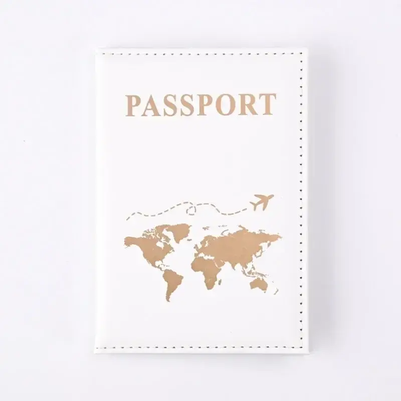 Funda protectora de cuero PU para pasaporte para hombre y mujer, cartera con Clip para tarjeta de identificación, bolso de viaje