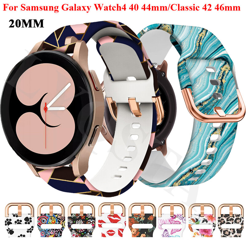 20Mm Vervangende Horlogeband Correa Voor Samsung Galaxy Watch 5 Pro/6 4 44 40Mm Classic 46 42 47 43Mm Siliconen Horlogeband Armband