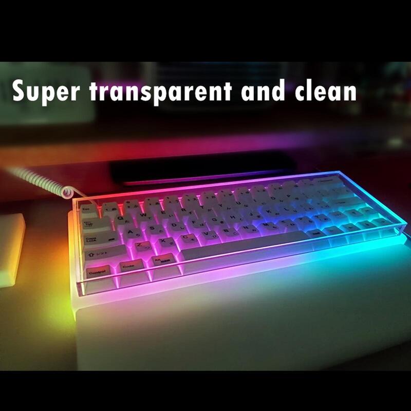 Tampa mecânica transparente do teclado poeira, fácil de usar, casa 84 chaves
