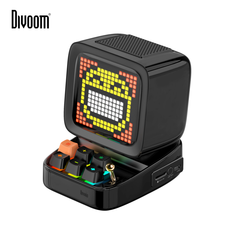 Divoom Ditoo 레트로 픽셀 아트 블루투스 휴대용 스피커 알람 시계 DIY LED 디스플레이 보드, 생일 선물 홈 라이트 장식