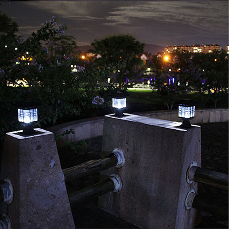 Wasserdichte Hausform Solar Säulen lampe für Garten Landschaft Dekor Außen beleuchtung Drops hip