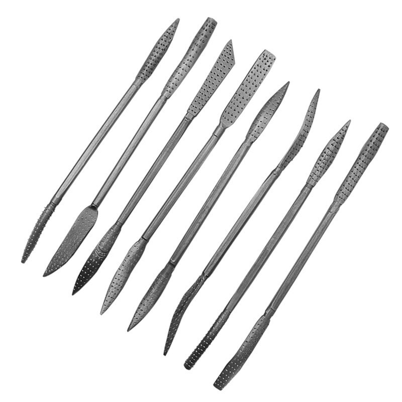 Wood Riffler File Set 8PCS Double Ended Burrs For Woodworking Carving Hand Tools Needle File