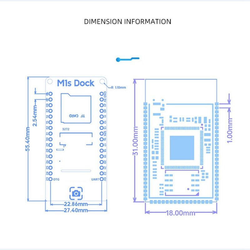 Conselho de Desenvolvimento para Sipeed M1S Dock, Módulo M1S, 1.69 "Touch Screen, Kit de Câmera 2MP, AI, IOT, Tinyml, RISC-V, Linux