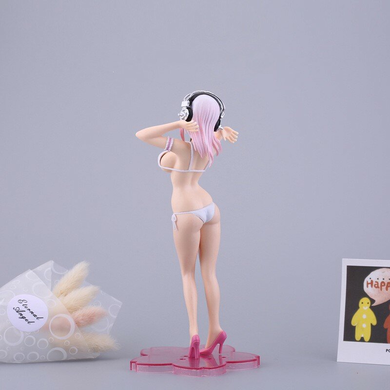 19Cm Anime Super Sonico Van Bunny Meisje Senpai Sexy Figuur Speelgoed Bikini Hoge Hakken Schoenen Sexy Anime Model action Figure Speelgoed