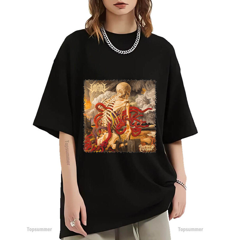 Suffer & Become Album T-Shirt Vitriol Tour T Shirt Goth Streetwear Cotton Tshirt Couples Oversized Top