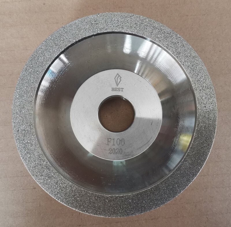 Вогнутый шлифовальный круг с алмазным покрытием, 4 дюйма, 100 мм, зернистость 180, для твердосплавного металла