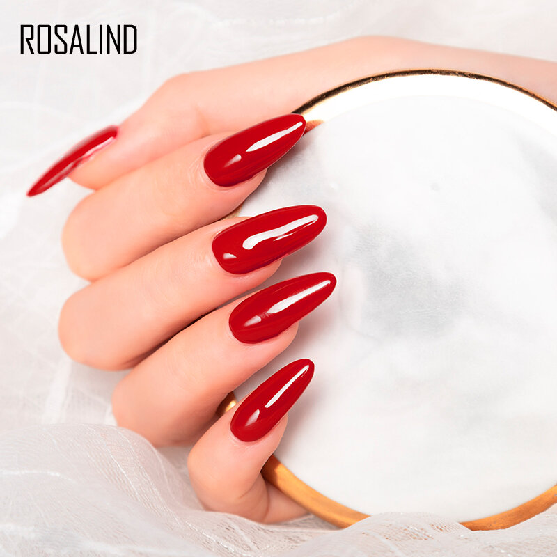 Гель-лак ROSALIND для ногтей, 40 цветов, полуперманентный маникюр, гель-лаки для ногтей, гибридная основа, верхнее покрытие для гель-лака