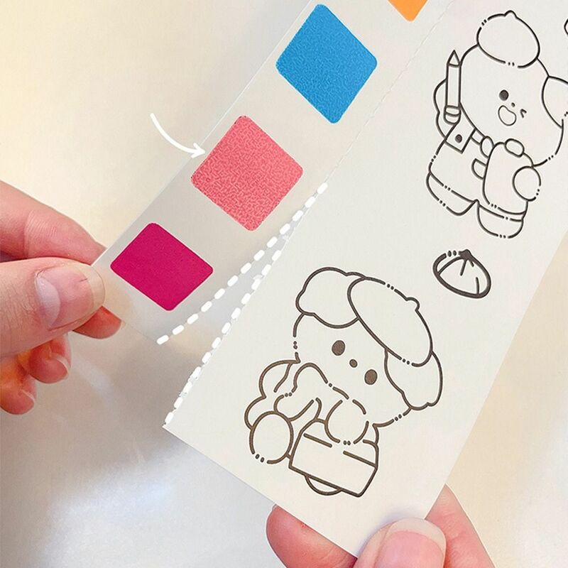 Papiere Färbung Spielzeug Graffiti Bilderbuch Mal bücher mit Farbe und Pinsel Tasche Zeichen buch leer Gekritzel Buch Set