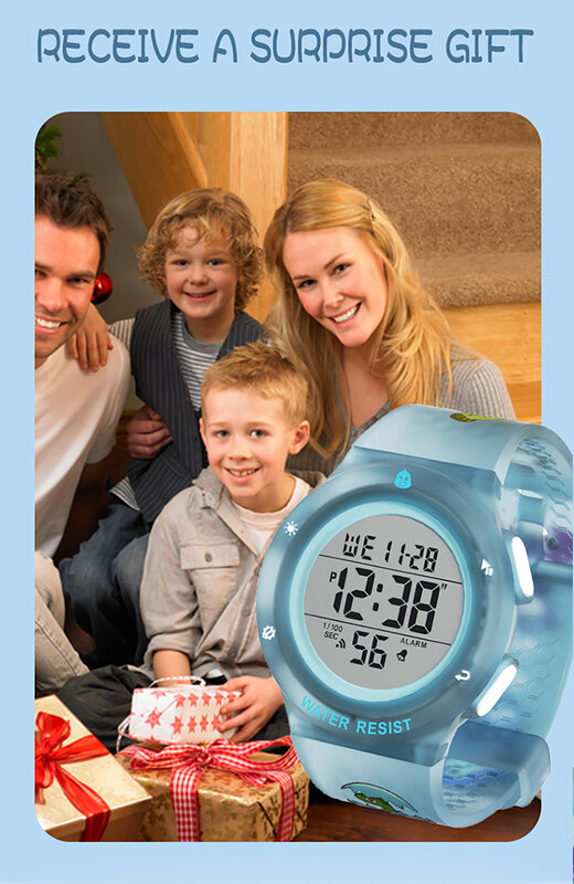 Sanda 1889 fai da te per bambini staccabile e staccabile elettronico NFC sblocco impermeabile multifunzionale orologio per bambini