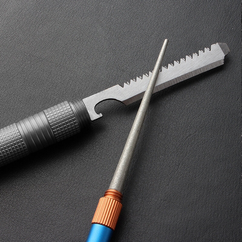 NEW Matte Mini EDC Knife Sharpening Rod Stainless Steel Emery Plated Emery Is Not Easy To Wear Fishing Hook Sharpener