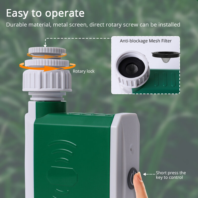 Zigbee-sistema de riego inteligente para jardín, temporizador de riego para exteriores, Control remoto por aplicación, Tuya