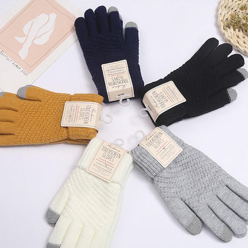 Heated Gloves For Men Velvet USB Heating Mittens Touchscreen Winter Hands Warm Gloves For Males Men Females Women