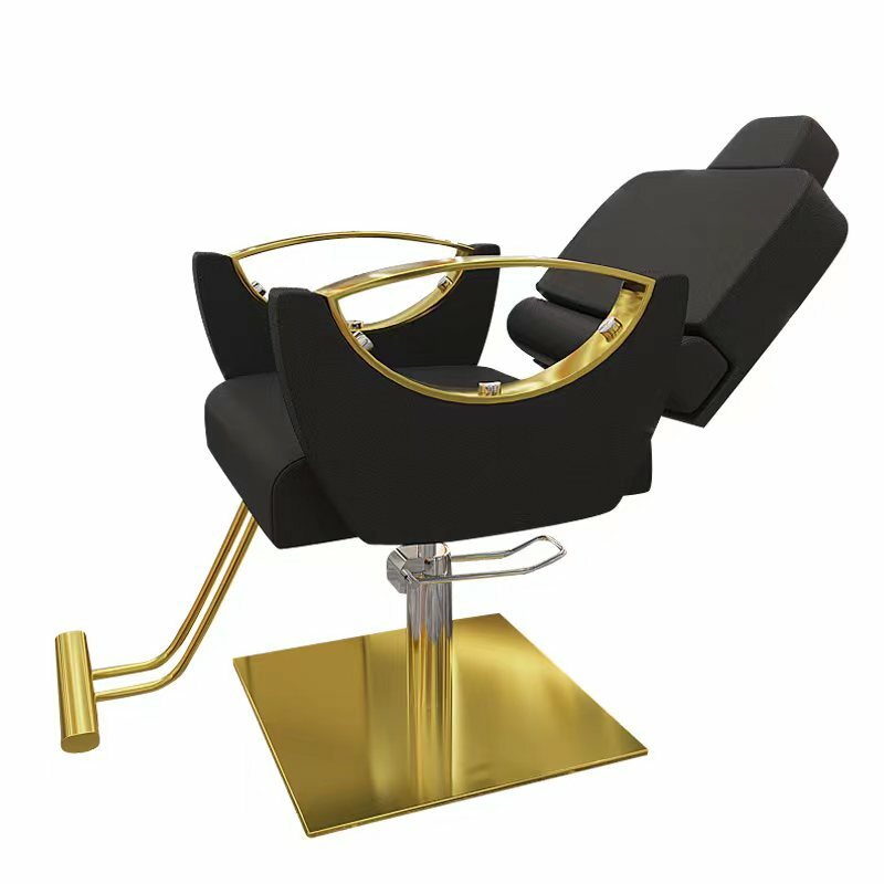 Verstelbare Man Kappersstoel Luxe Gepersonaliseerde Minimalistische Lifter Stoel Professionele Vierkante Mat Cadeira De Barbeiro Meubels