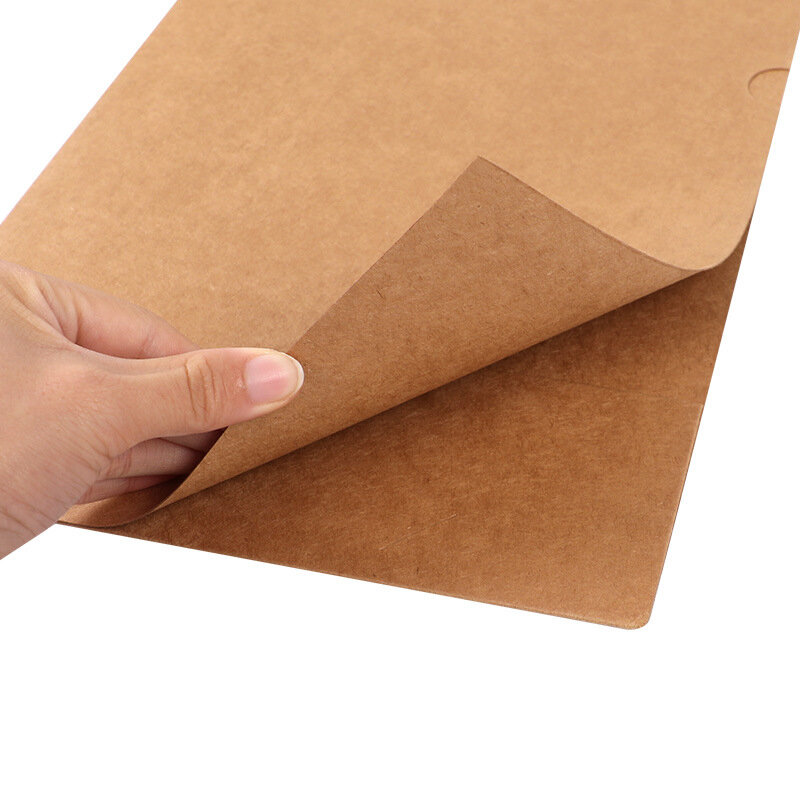Индивидуальный продукт, Классическая Толстая папка для файлов из крафт-бумаги с карманом и отделением для визиток