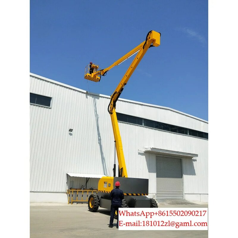Fully self-propelled crank arm hydraulic lift car factory workshop climbing inspection automatic aerial work platform