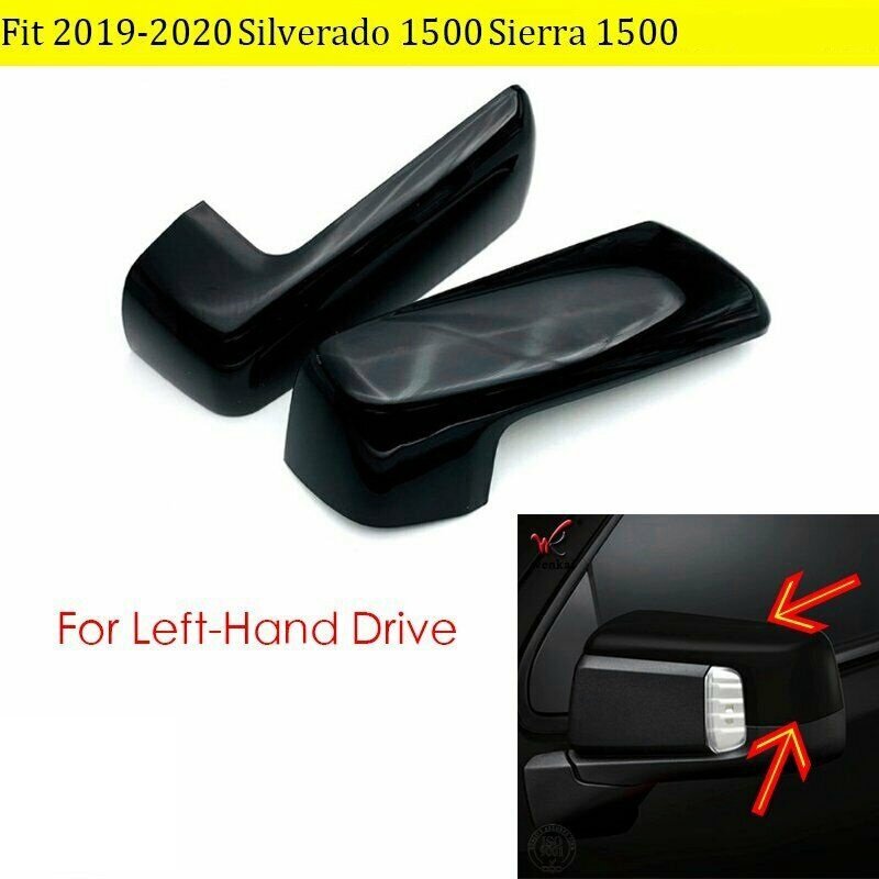 Для Chevy Silverado / GMC Sierra 1500 2019-2021, глянцевая черная верхняя половина искусственной кожи