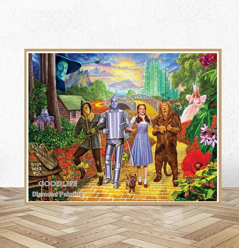 Disney 5D Tự Làm Sơn Kim Cương Phim Hoạt Hình The Wizard Of Oz Thêu Khảm Đầy Đủ Khoan Cross Stitch Kim Cương Giả Nghệ Thuật Trang Trí Nội Thất