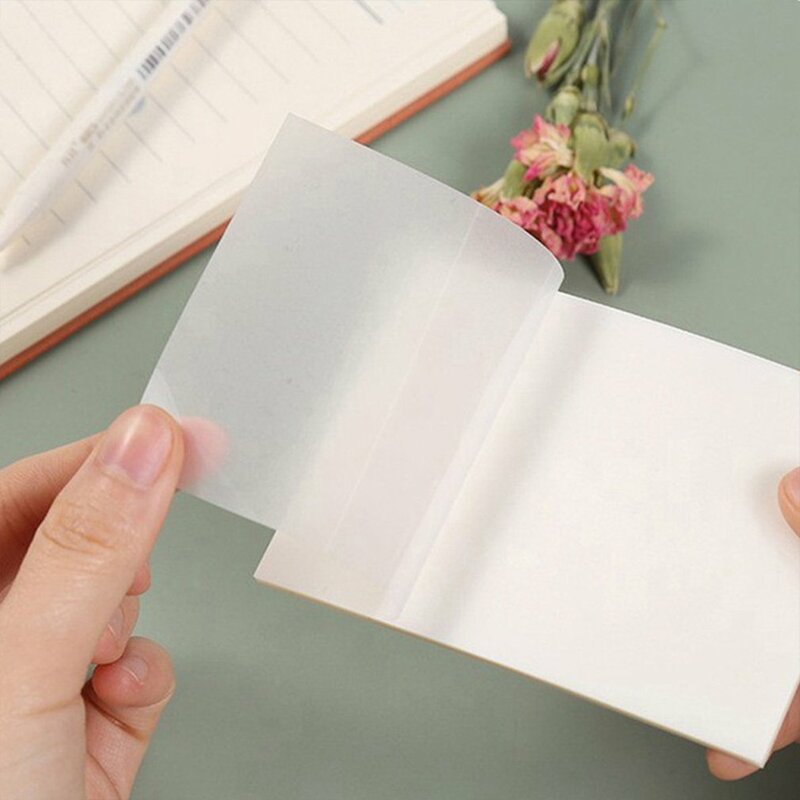 50 folhas Transparente Posted Sticky Note Pads Notepads Posits Papeleria Journal School Stationery Office Supplies Frete Grátis