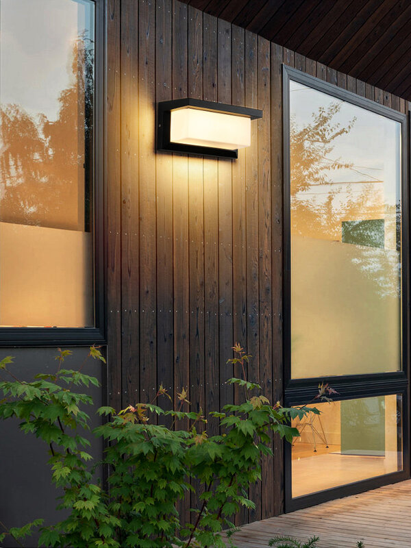 Lámpara Led de pared para exteriores, luz impermeable con Sensor de movimiento, iluminación exterior