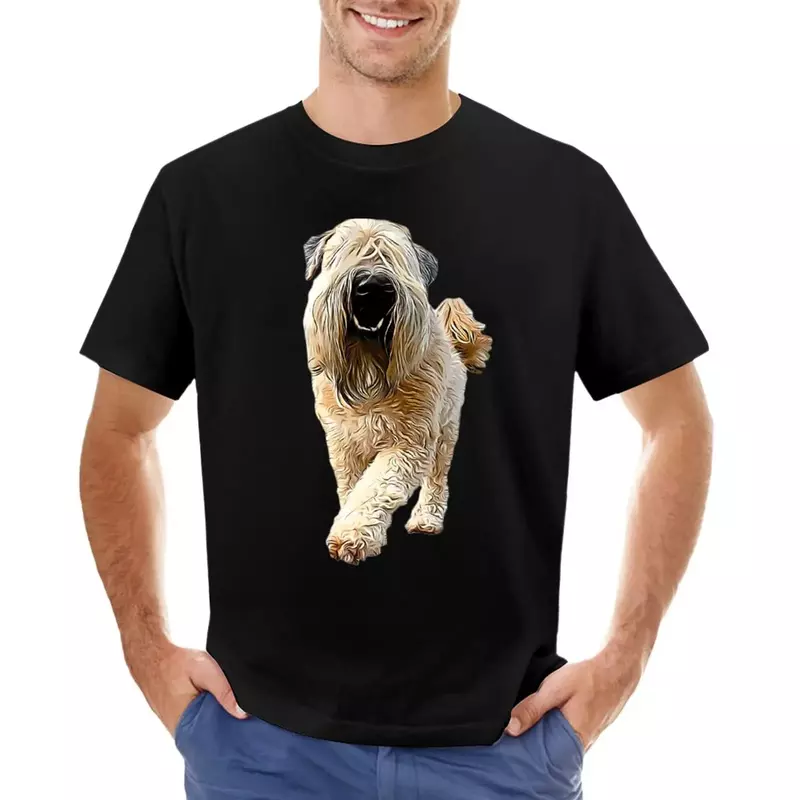 부드러운 코팅 밀 테리어 강아지 티셔츠, 여름 옷, 귀여운 옷, 남성 의류