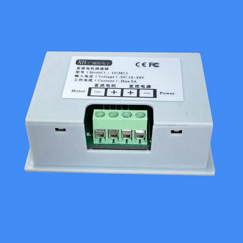 Controlador de Velocidade do Motor PWM com Display Digital LED, Controlador de Potência com Início Lento e Paragem, Tempo de Velocidade Ajustável, 12-24V, 5A, DC