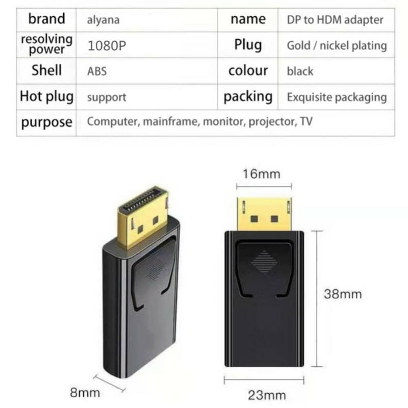 DP To HDMI-compatible Adapter For PC TV Cable Computer Monitor Converter Gold/nickel Plated Plug DisplayPort Usb Adapter
