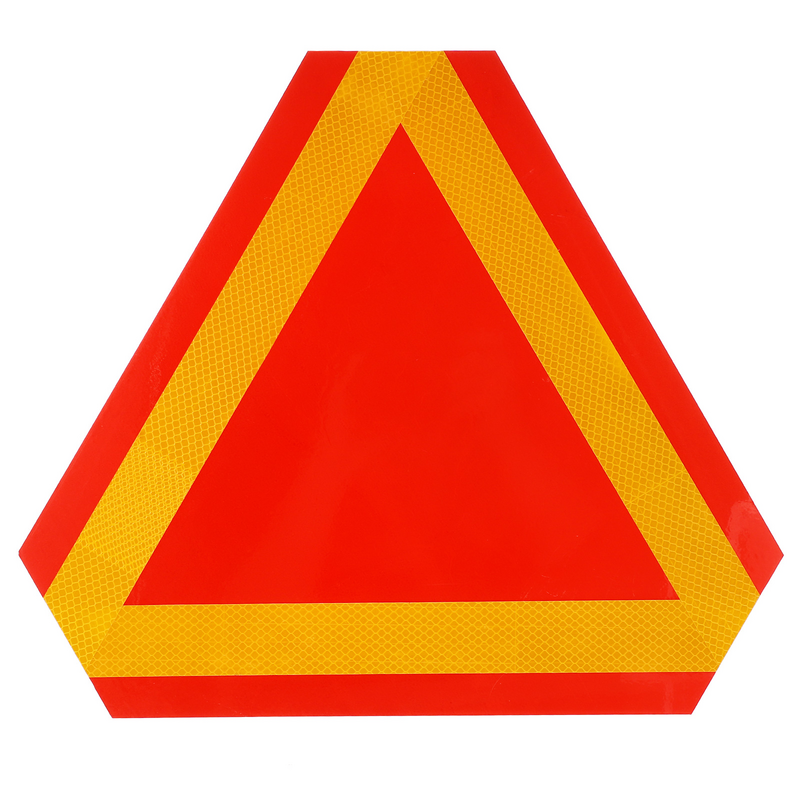 1pcWarning Triangle Reflective Road Markers Slow Moving Vehicle Sticker for Caution Emblems Reflector Aluminum Plate