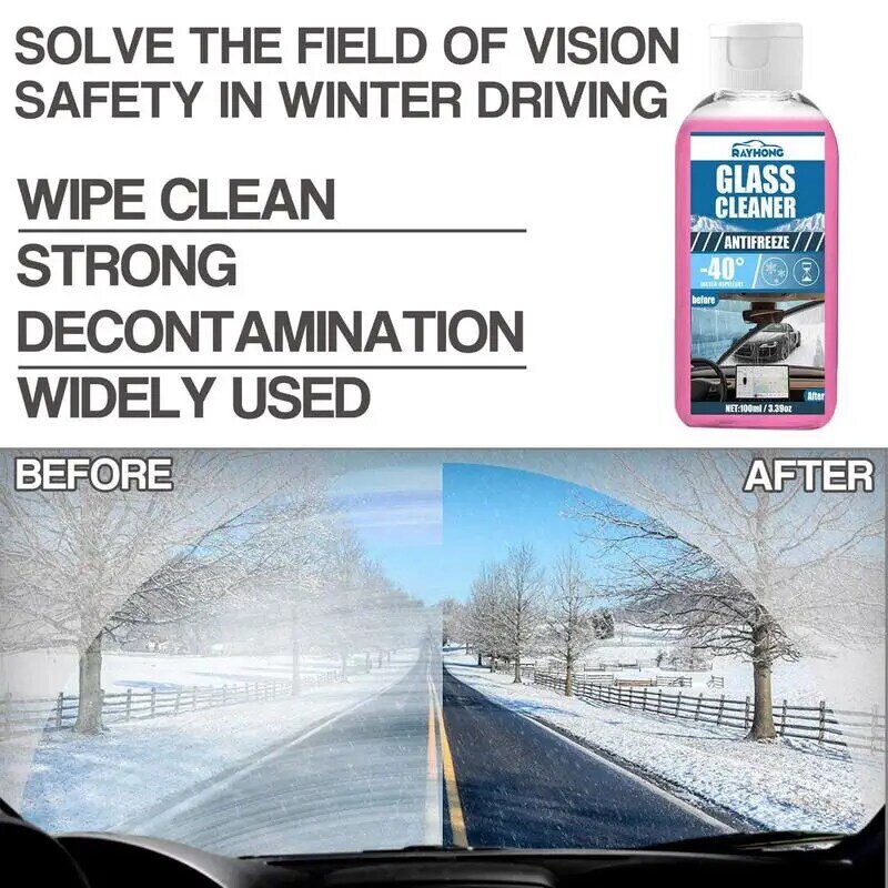 Detergente per parabrezza per auto detergente per parabrezza invernale Deicer Spray per vetro per auto detergente per vetri automobilistico per rivestimenti acqua