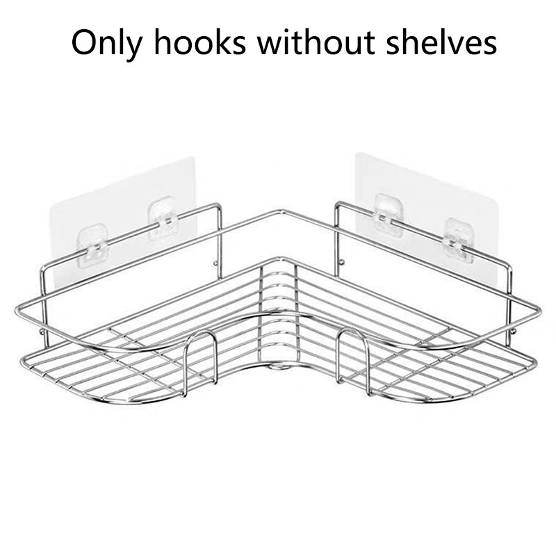 Wall Mounted Adhesive Hook Under Wire Shelf Rack Hanger Holder Clamp Organizer