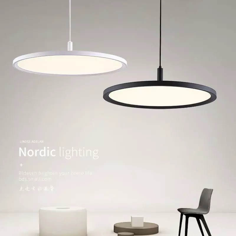 Nordic Creatieve Eenvoudige Aluminium Hanglamp Rond Hotel Restaurant Plafondlamp Bar Tafellamp Enkele Kop Led Huis Lamp