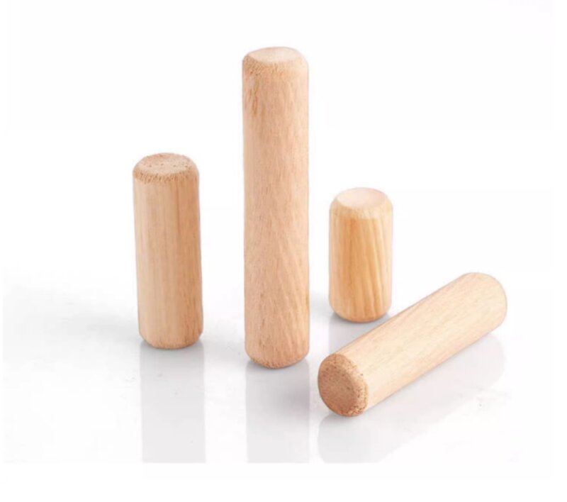 100pcs M6 M8 M10 M12 Wooden Dowel Cabinet Drawer Round Fluted Wood Craft Pins Rods Set Furniture Fitting Wooden Dowel Pin