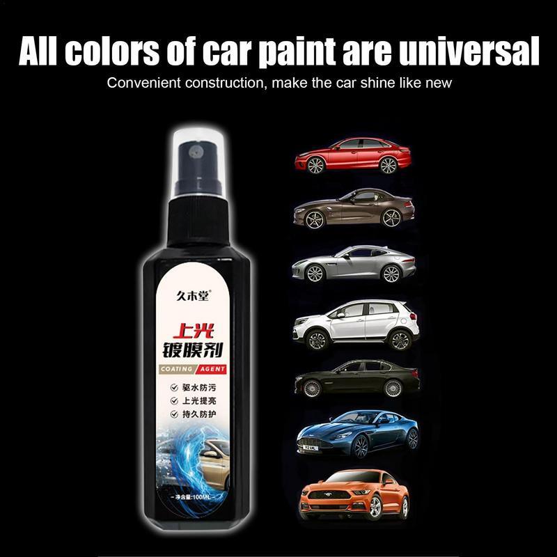Espray de revestimiento de coche de 100ml, agente de revestimiento de cerámica para pintura de coche, cera de cristal, Nano hidrofóbico, para bicicletas