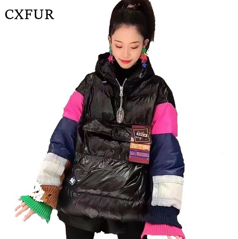 女の子のためのフード付きジャケット,白い色,ストリートウェア,cx-g-d-29a