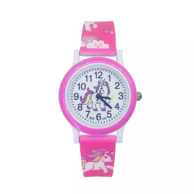 Baby Cartoon Pony Watch Children Toy Fashion Cute Unicorn Watch Girls Boys Child Quartz Clock Student Sports Kids Watches Gift