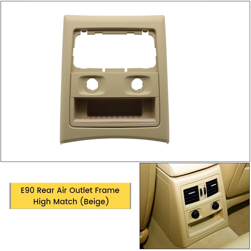 Console centrale posteriore per auto presa d'aria fresca griglia di sfiato copertura telaio esterno per BMW serie 3 E90 E91 2005-2012