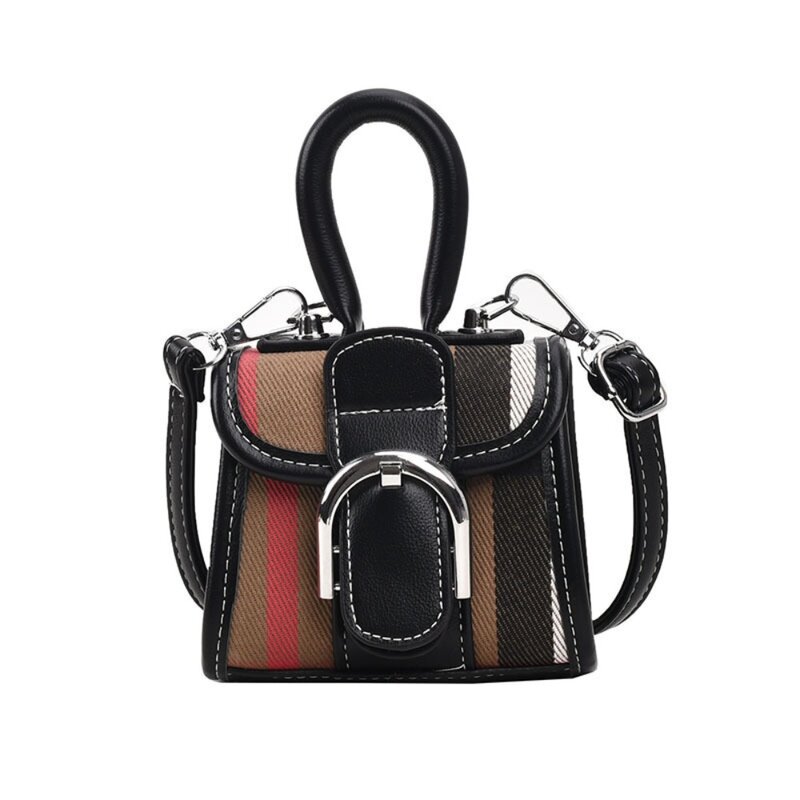 PU Women Messenger Bag Fashion Plaid Pattern Large Capacity Fashion Handbag Portable Shoulder Bags Girls