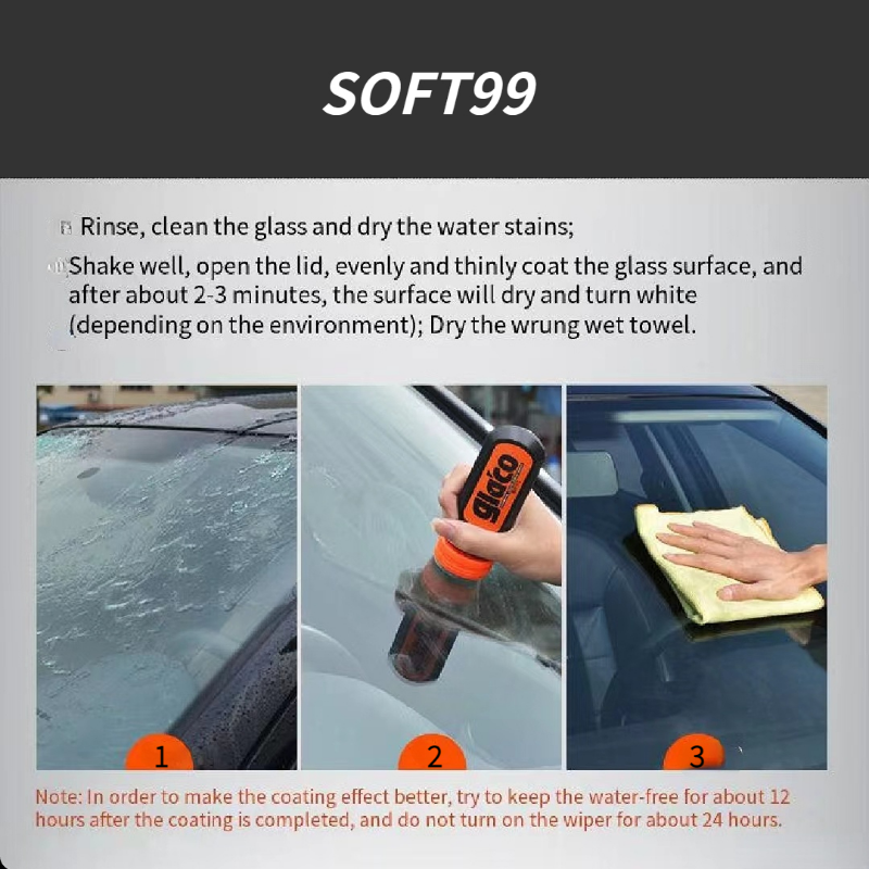 สารป้องกันฝนกระจกที่บังแดดหน้ารถยนต์ทนนาน JDM อุปกรณ์เสริมรถยนต์ Soft99ขนาด70มล. Soft99เป็นพิเศษอเนกประสงค์