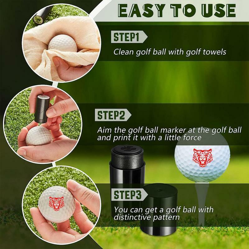 Маркер для мяча для гольфа, инструмент для штамповки мячей для гольфа, портативный и многоразовый штамп для мяча для гольфа, аксессуары для игры в гольф для начинающих