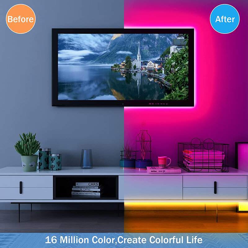 LED-Streifen Lichter für TV RGB 5050 Bluetooth USB 5V LED-Lampe Band flexible Lichter für Raum dekoration TV Hintergrund beleuchtung Diode Band