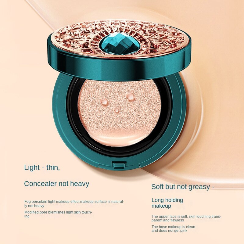 Poreless BB Air Cushion Foundation CC Cream Natural Concealer Hydrating Whitening Makeup Cosmetic Waterproof Brighten Face Base