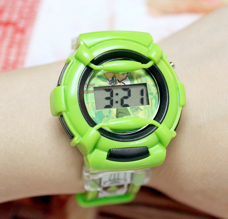2024 wyświetlacz LED dla dzieci zegarek Pentium silikonowy uroczy i przystojny Boy Fashion Ben10 zegarki dla dzieci dziewczynek