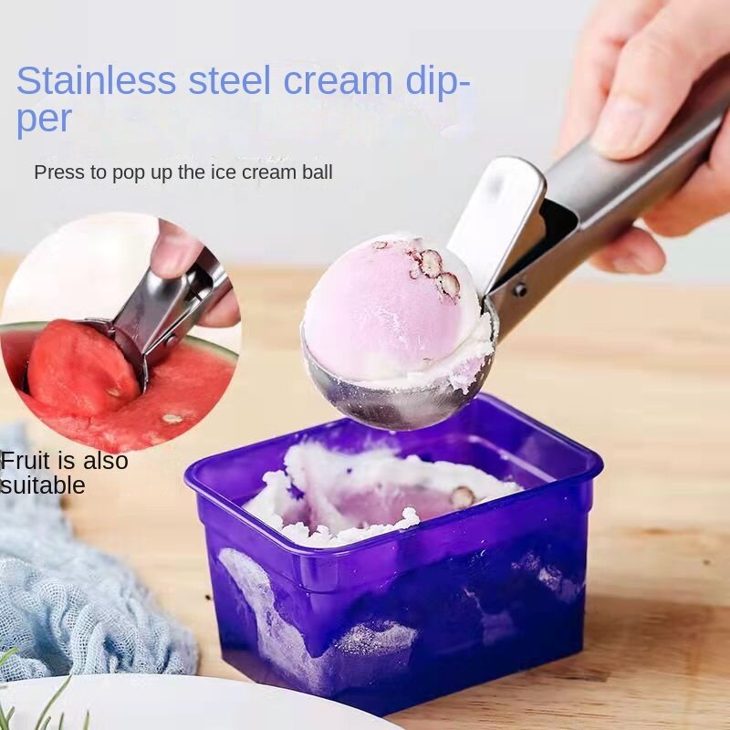 Digging Ice Cream Scoop Digging Ball Fruit Digging Watermelon Scooping Stainless Steel Ice Cream Scoop Commercial Ice Cream Tool